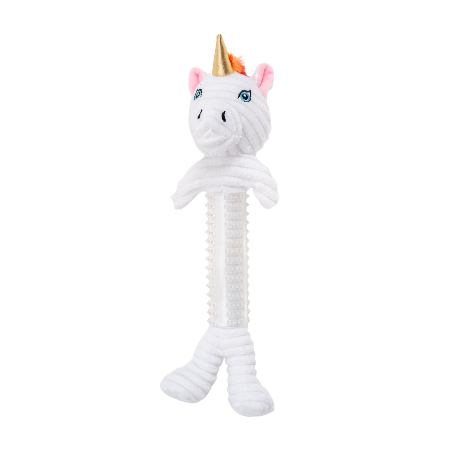 Country Living Unicorn Corduroy Plush Dog Toy with Rubber Accents