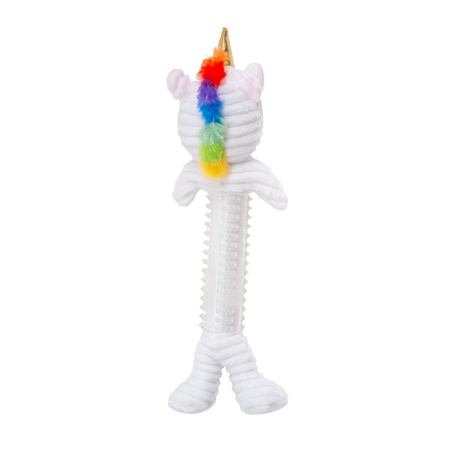 Country Living Unicorn Corduroy Plush Dog Toy with Rubber Accents