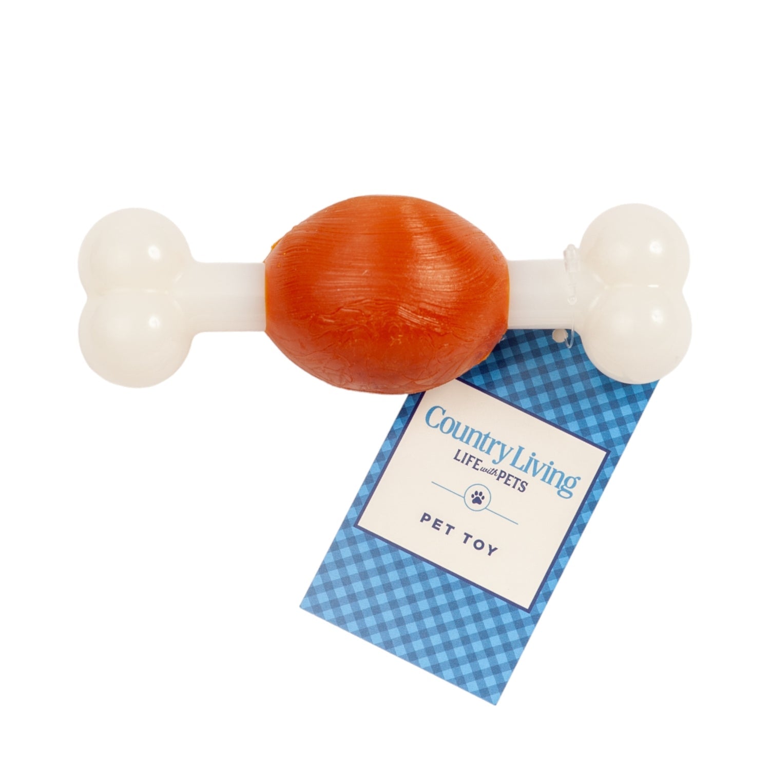 Country Living Beef-Flavored TPR & Nylon Bone Dog Chew Toy, 5.4 × 1.7 in