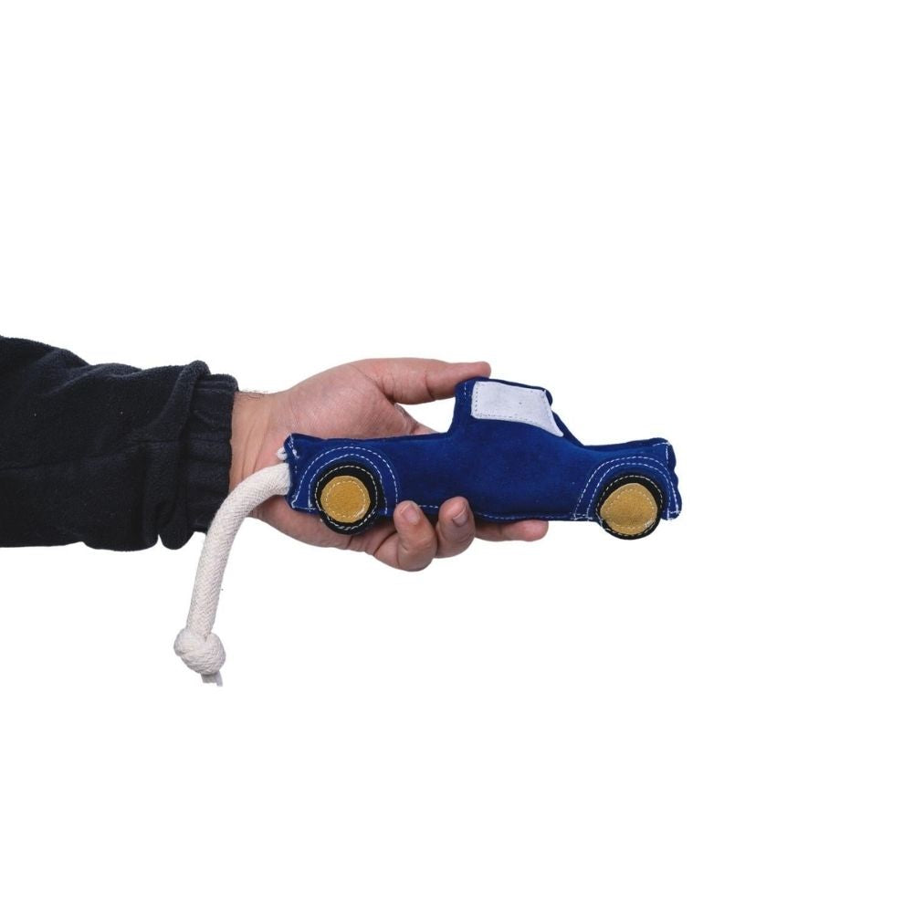 Country Living Blue Faux Leather Pickup Truck Dog Toy