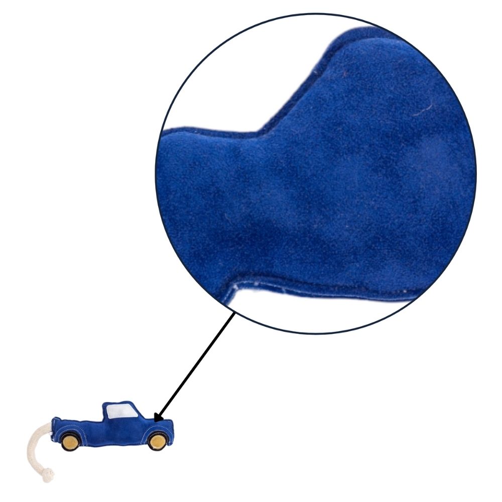 Country Living Blue Faux Leather Pickup Truck Dog Toy
