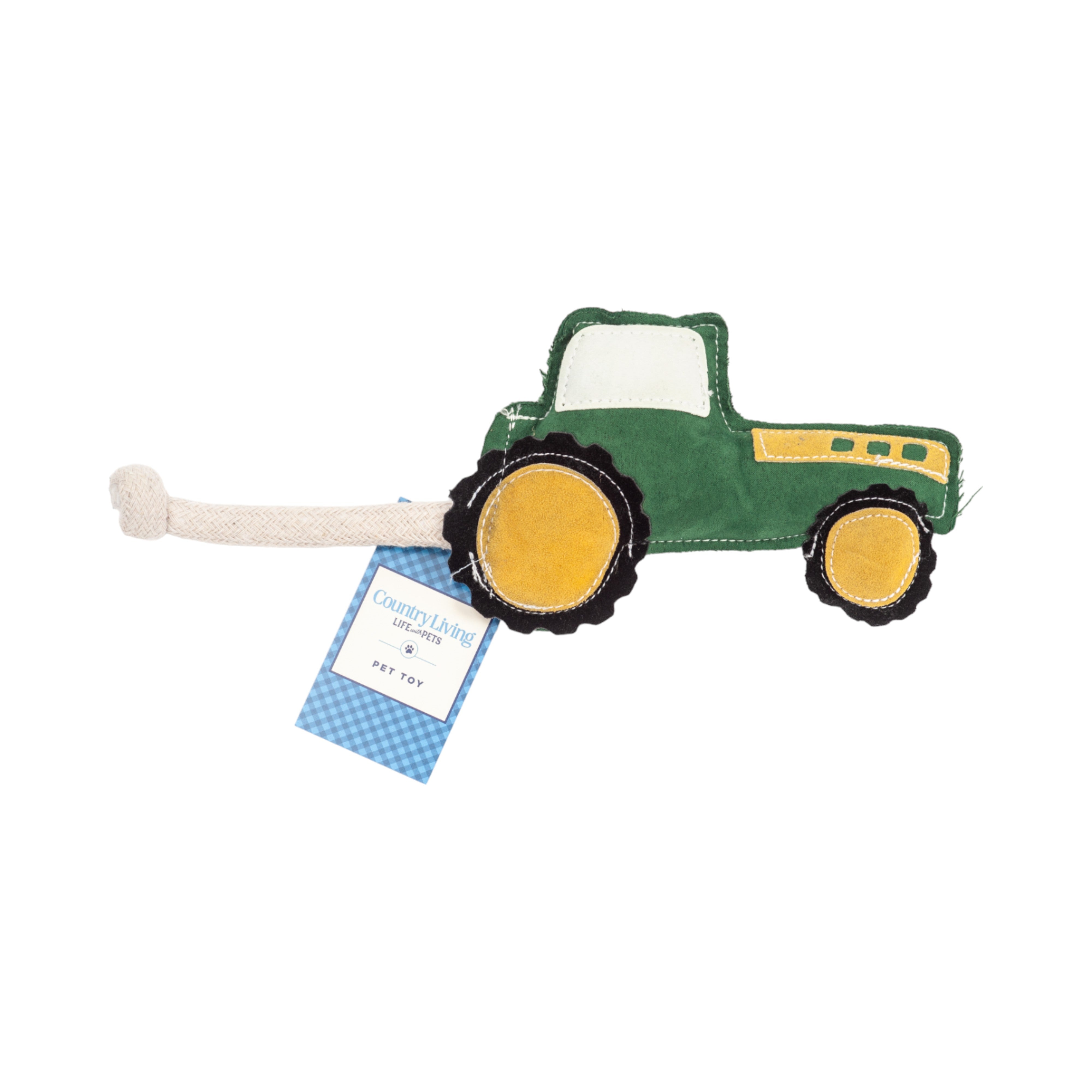 Country Living Green Faux Leather Tractor Dog Toy