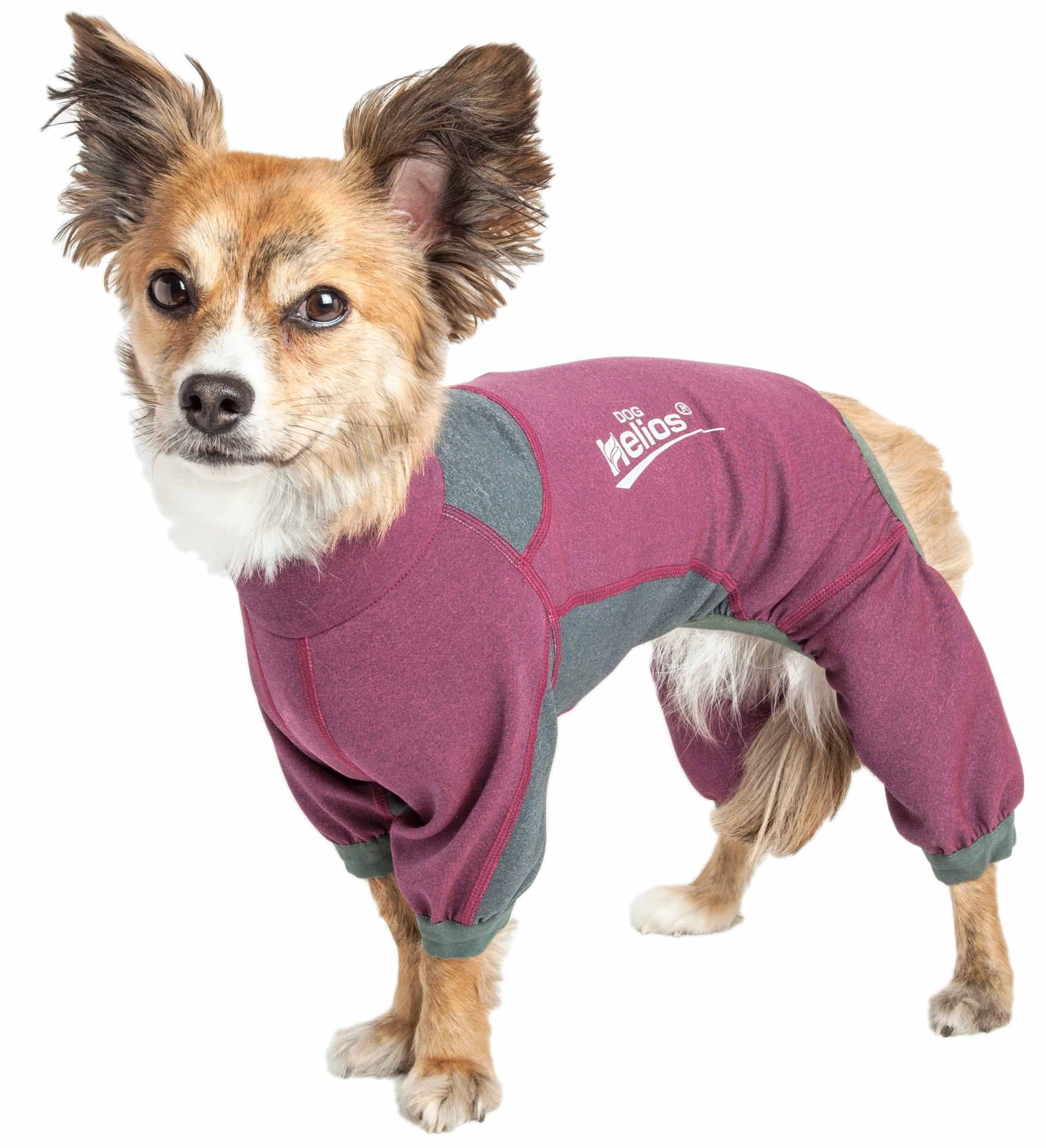 Dog Helios Rufflex Mediumweight 4Waystretch Breathable Full Bodied Performance Dog Warmup Track Suit(D0102H70H97.)