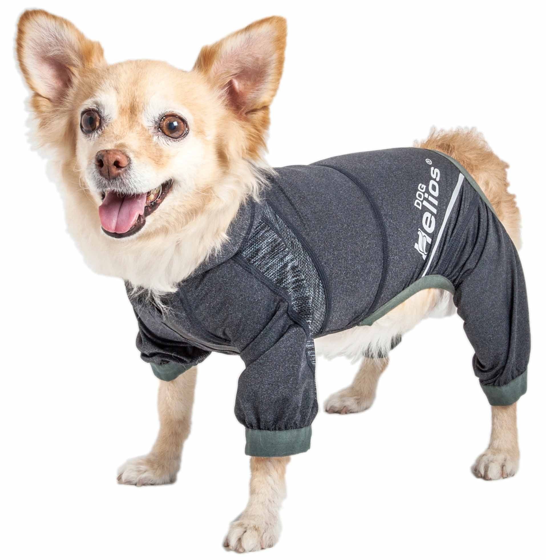 Dog Helios Namastail Lightweight 4Way Stretch Breathable Full Bodied Performance Yoga Dog Hoodie Tracksuit(D0102H70Hrw.)
