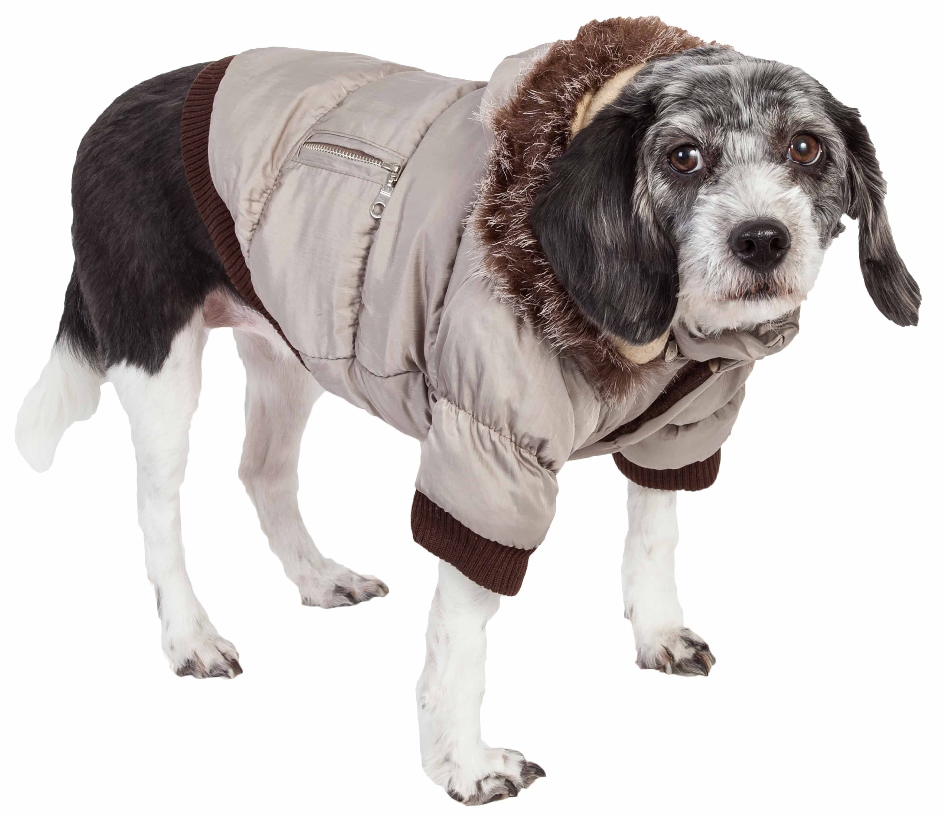 Metallic Fashion Pet Parka Coat(D0102H70XJG.)