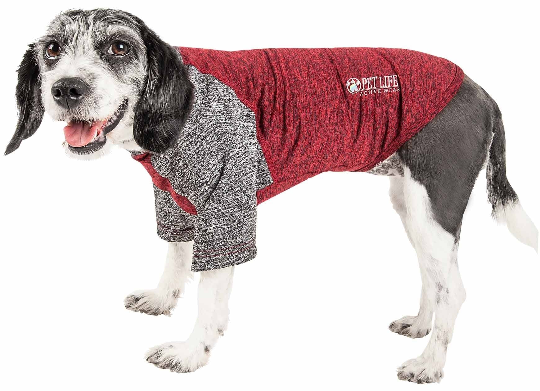 Pet Life Active 'Hybreed' 4-Way Stretch Two-Toned Performance Dog T-Shirt(D0102H7LFW7.)