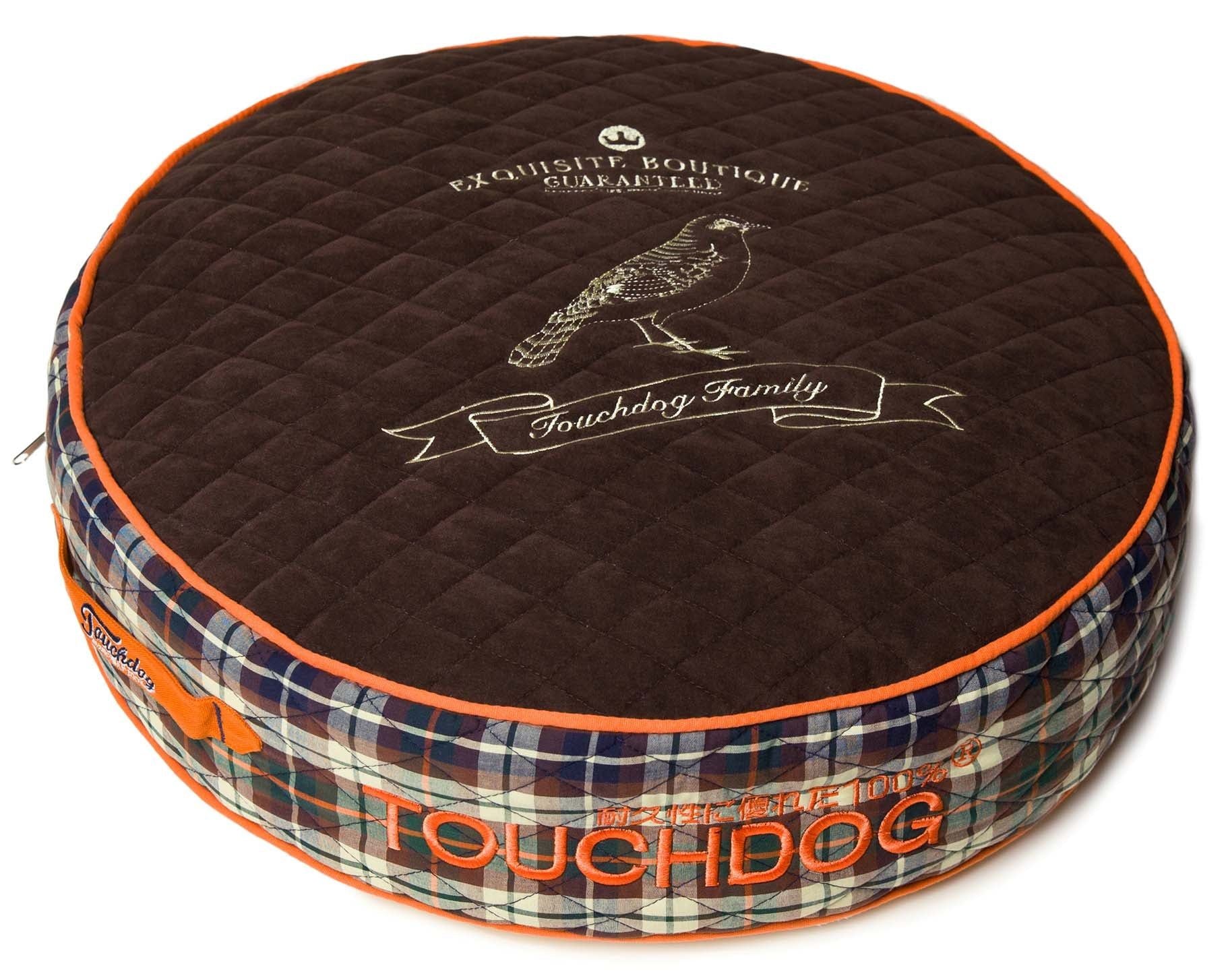 Touchdog Barkroyale Posh Rounded And Raised Designer Fleece Plaid Dog Bed(D0102H7Lk4Y.)