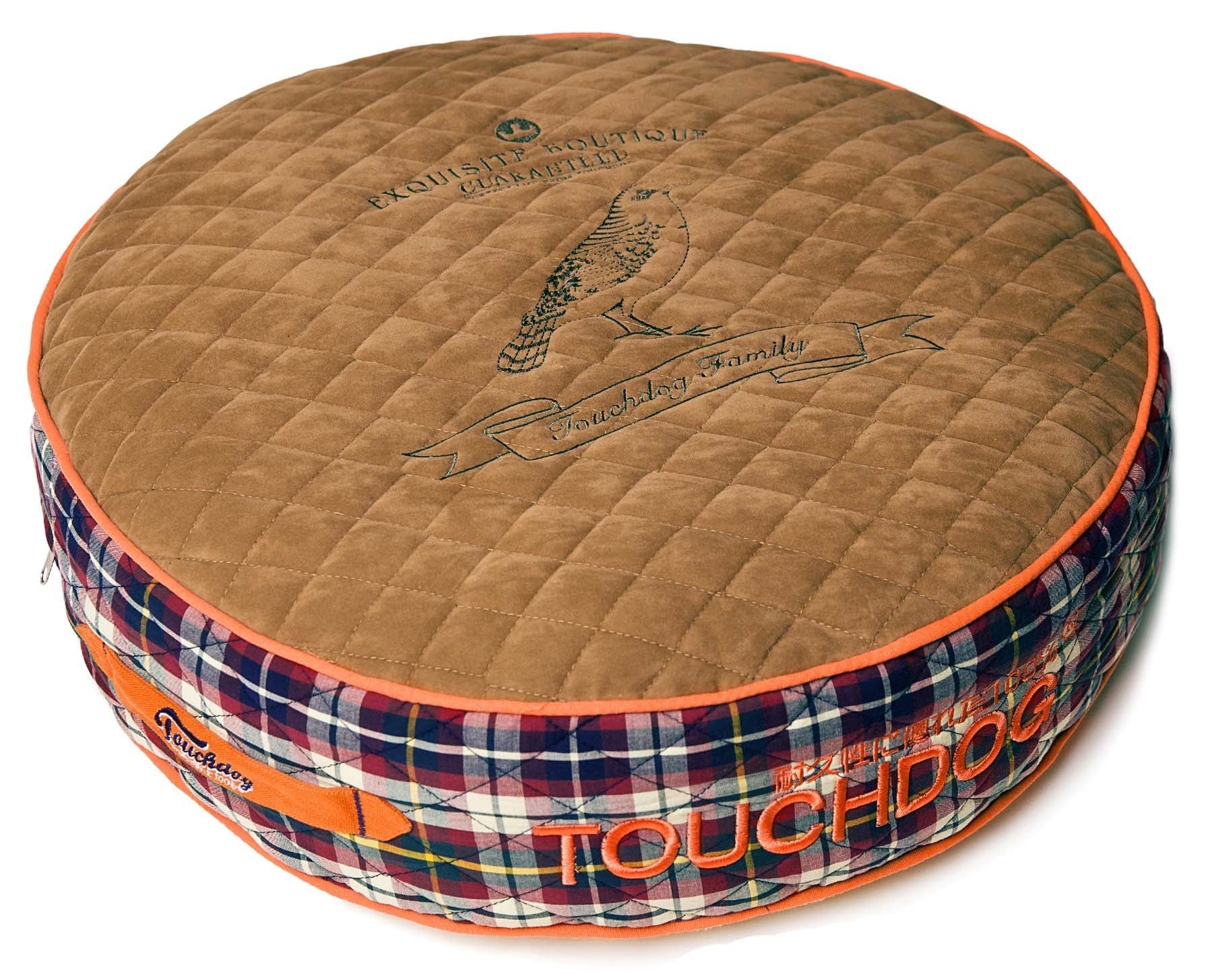 Touchdog Barkroyale Posh Rounded And Raised Designer Fleece Plaid Dog Bed(D0102H7Lktw.)