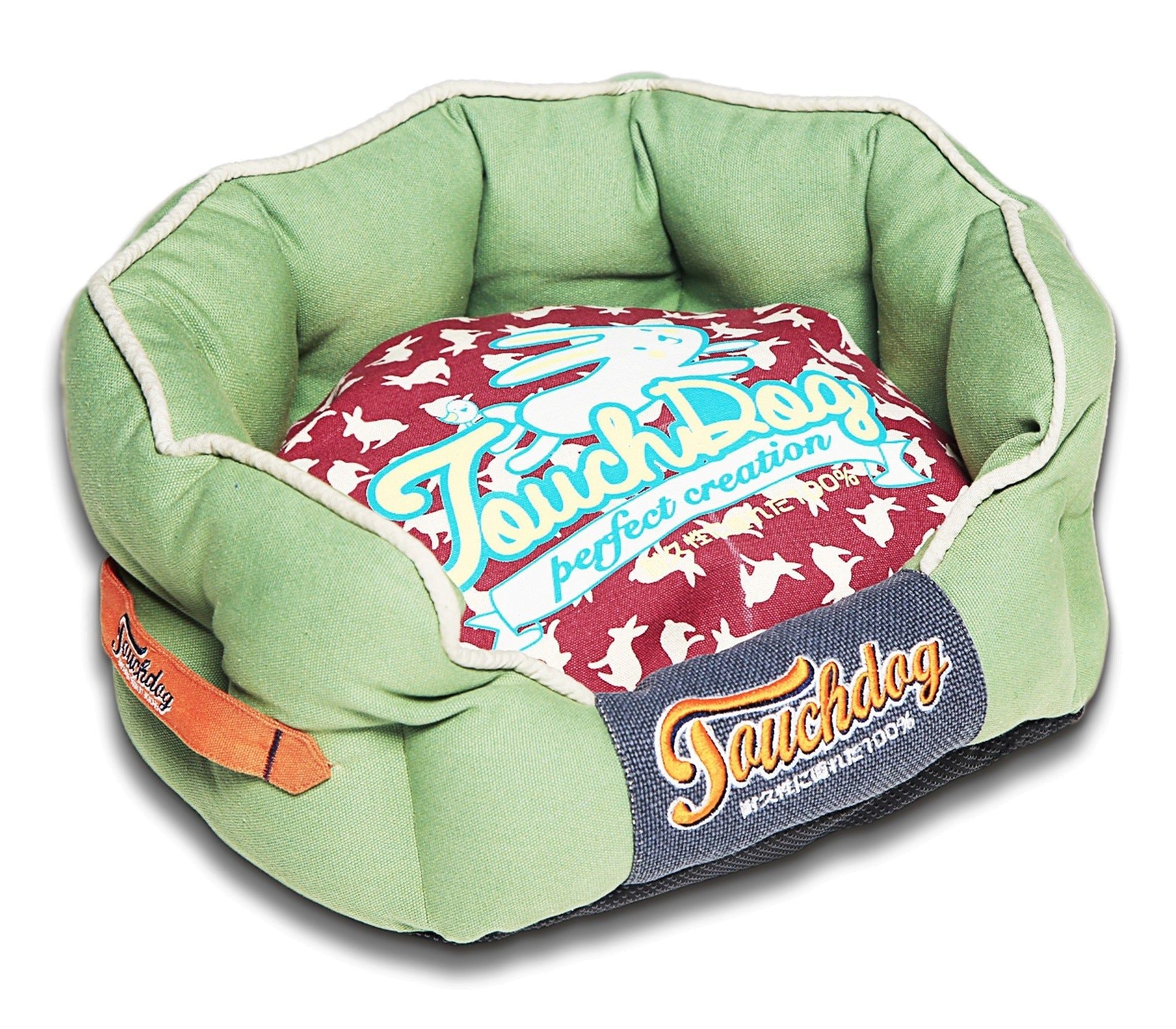 Touchdog Rabbitspotted Premium Rounded Dog Bed(D0102H7Lndy.)