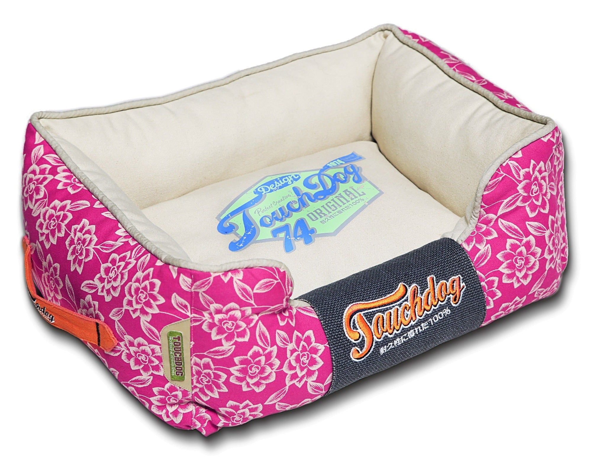 Touchdog Rosepedal Patterned Premium Rectangular Dog Bed(D0102H7Lnz7.)