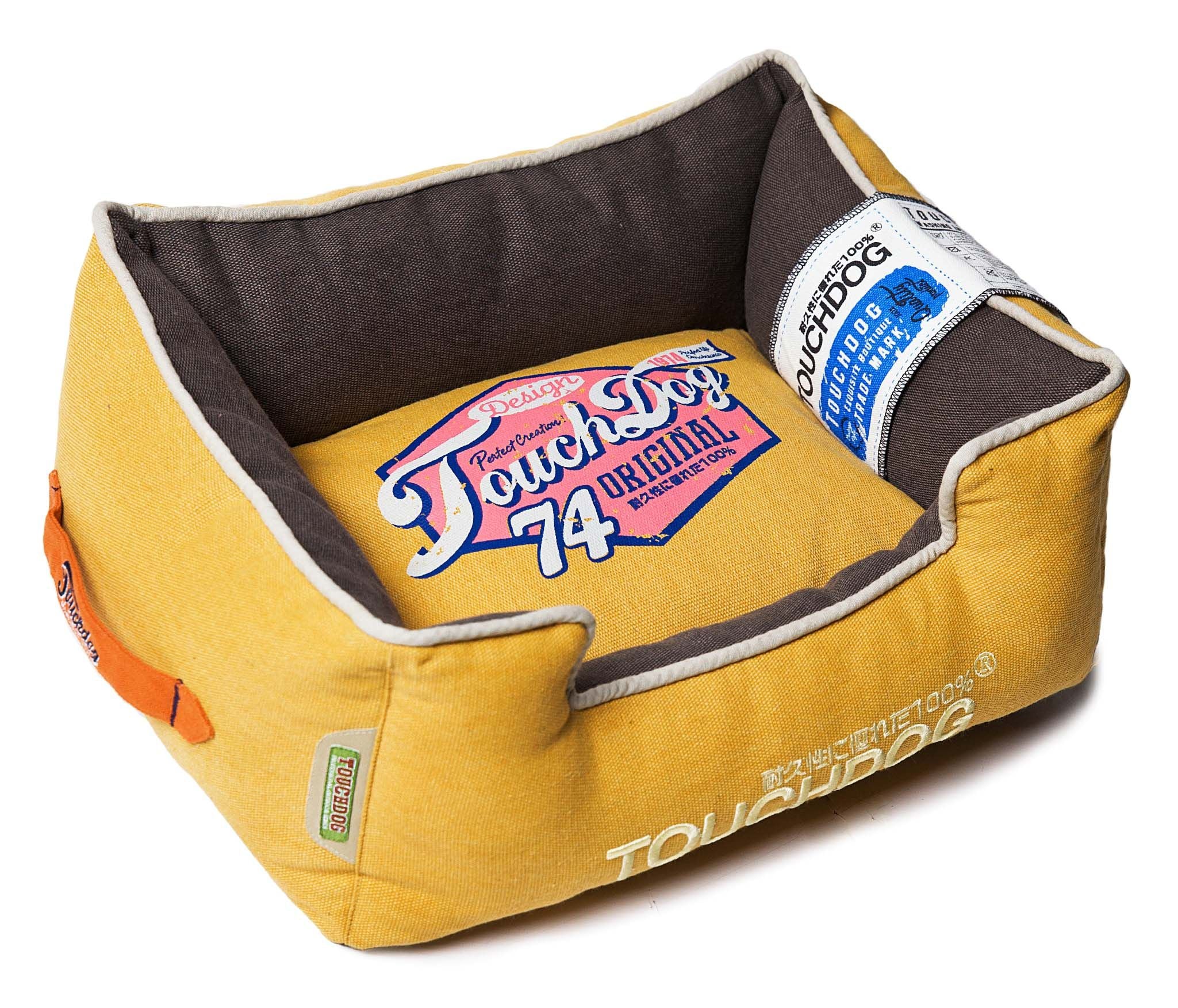 Touchdog Original Sporty Vintage Throwback Reversible Plush Rectangular Dog Bed(D0102H7Lwty.)