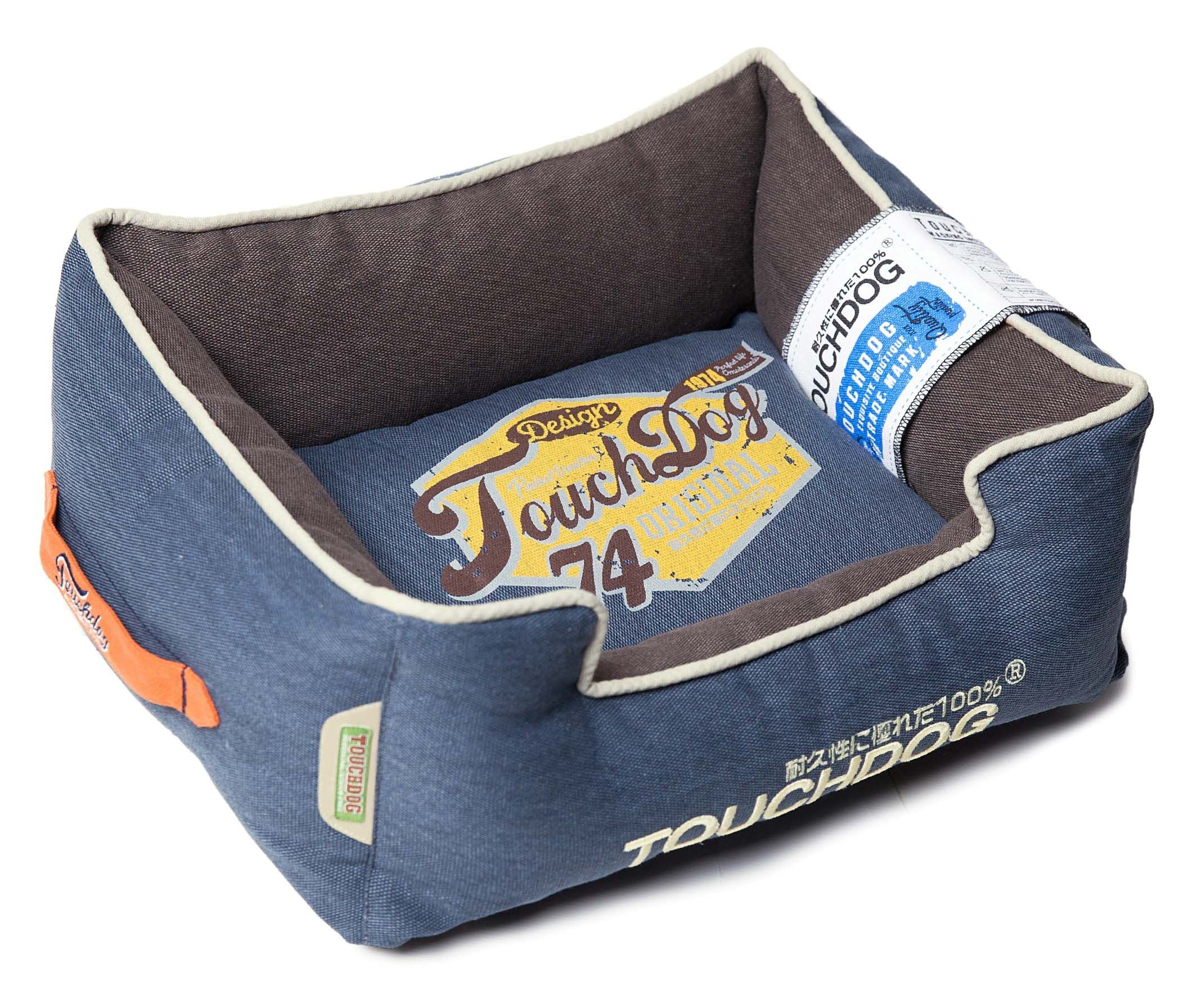 Touchdog Original Sporty Vintage Throwback Reversible Plush Rectangular Dog Bed(D0102H7Lwwu.)