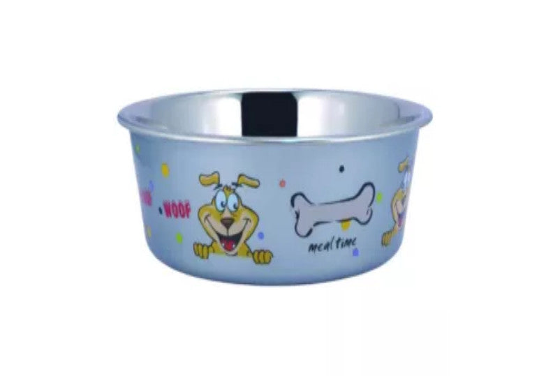 Multi Print Stainless Steel Dog Bowl By Boomer N Chaser-Set of 2(D0102H7QTWV.)