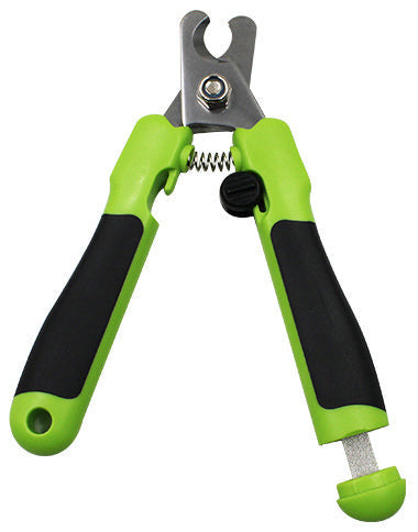Pet Life 'Clip N' File' Green 2-in-1 Grooming Pet Nail Clipper with Built-in Concealed Filer
