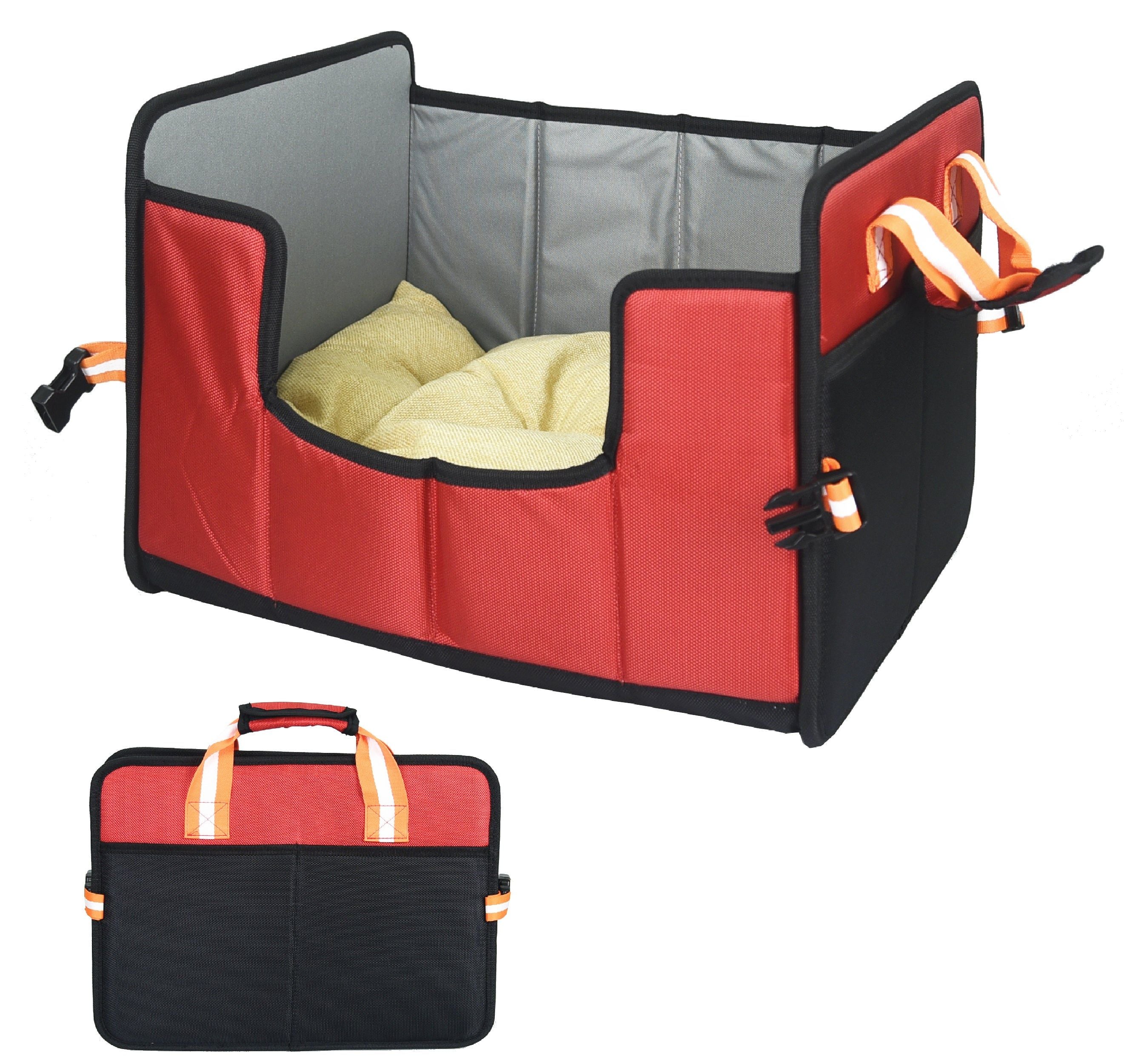 Pet Life Travel-Nest Folding Travel Cat And Dog Bed, Sm, Red