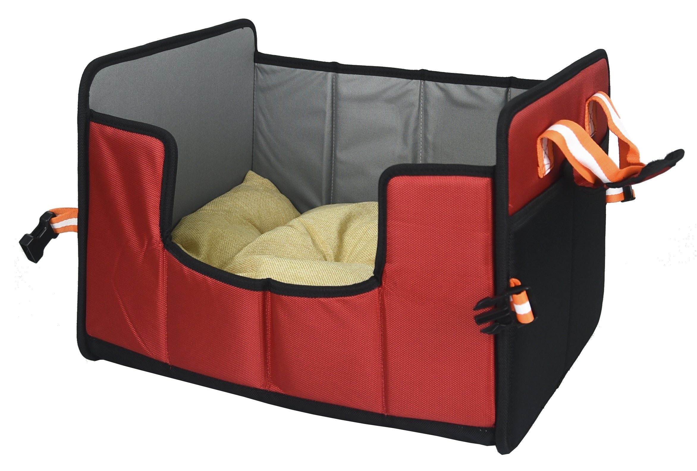 Pet Life Travel-Nest Folding Travel Cat And Dog Bed, Sm, Red