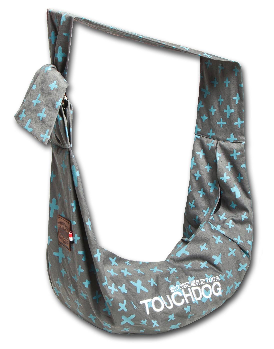 Touchdog 'Paw-Ease' Over-The-Shoulder Pet Sling Fashion Pet Carrier - Cat and Dog Carrier with Built-in Storage Pockets for Hands-Free Carrying Grey 1.5 LBS