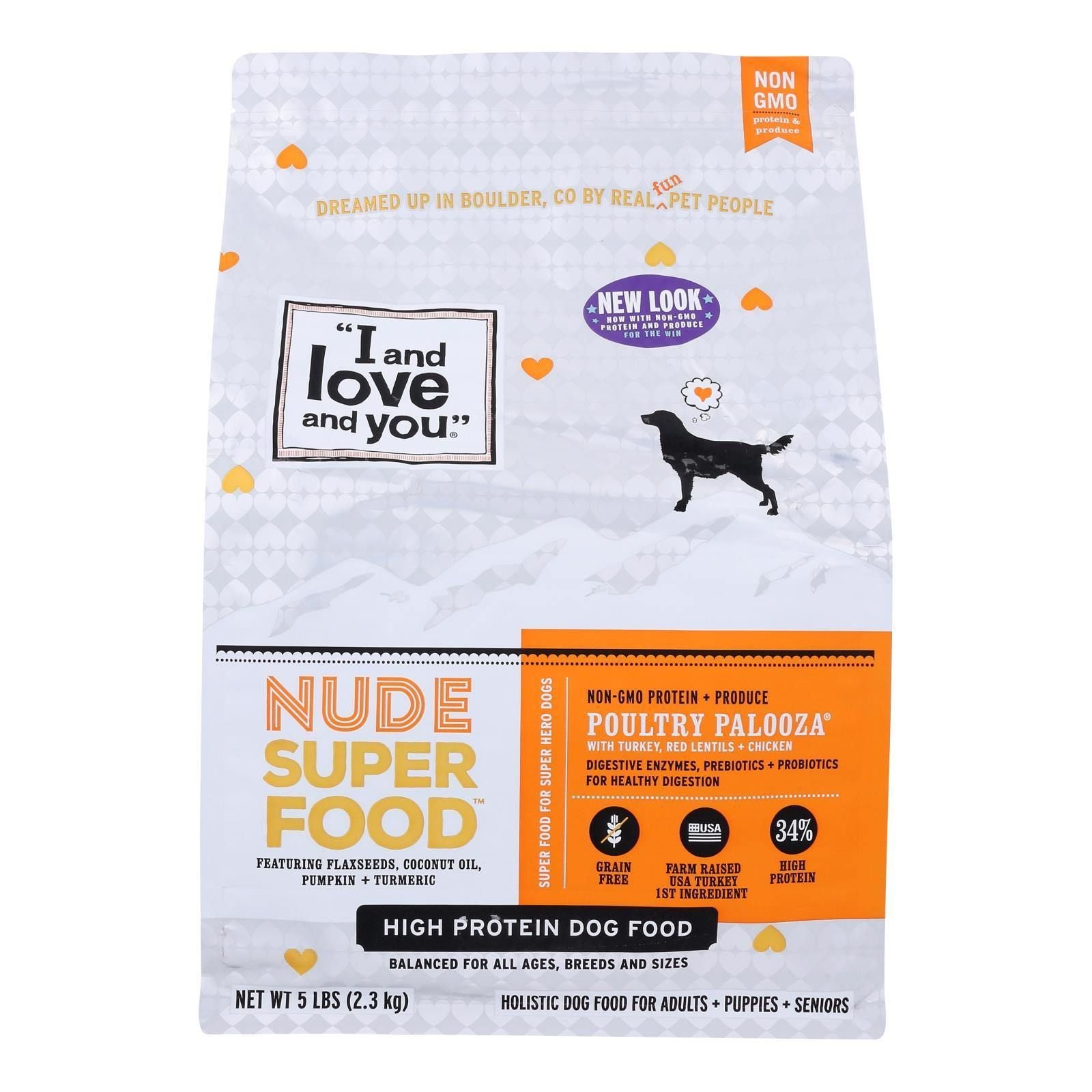 I and Love and You Nude Food  Poultry Palooz.a  Case of 3  5 lb.(D0102HH1UST.)