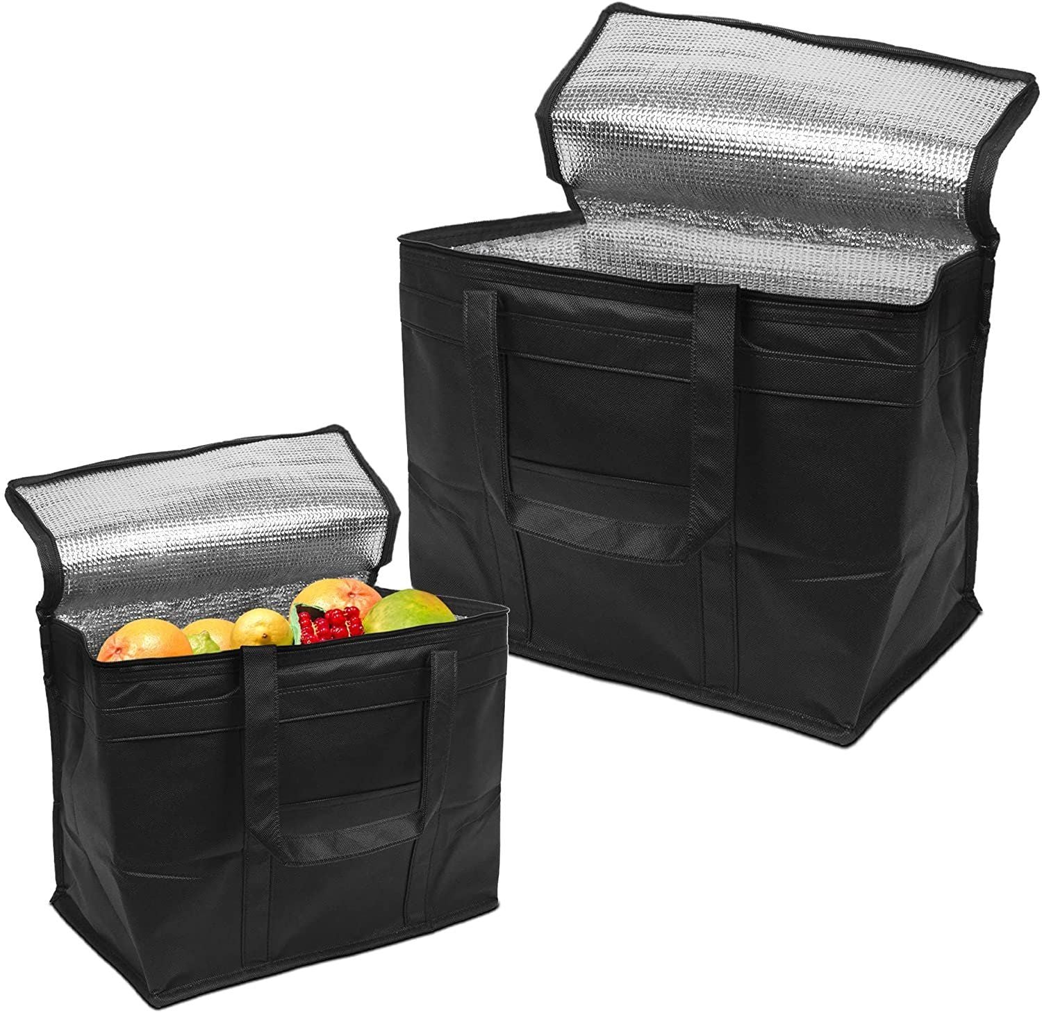 Black Thermal Pizza Bag 23x145x15 Thick Insulated Food Delivery Bag Pack of 20 Pizza Bags for Delivery 23 x 14 12 x 15 catering 