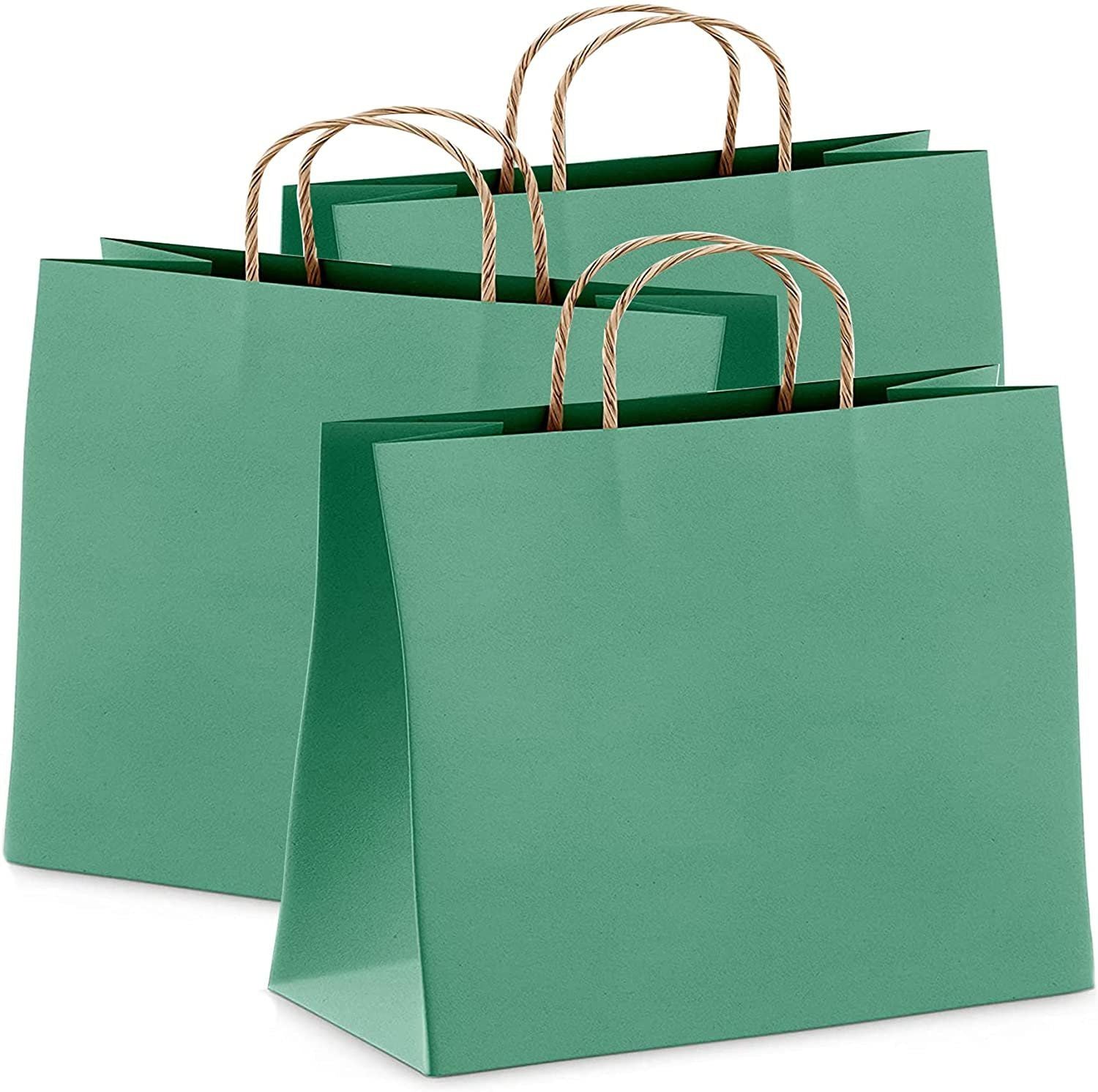 PUREVAcY Wine Kraft Paper Bags 8 x 475 x 105 in Bulk Pack of 400 Small Favor Shopping Bags with Handles craft Recycled Paperbags