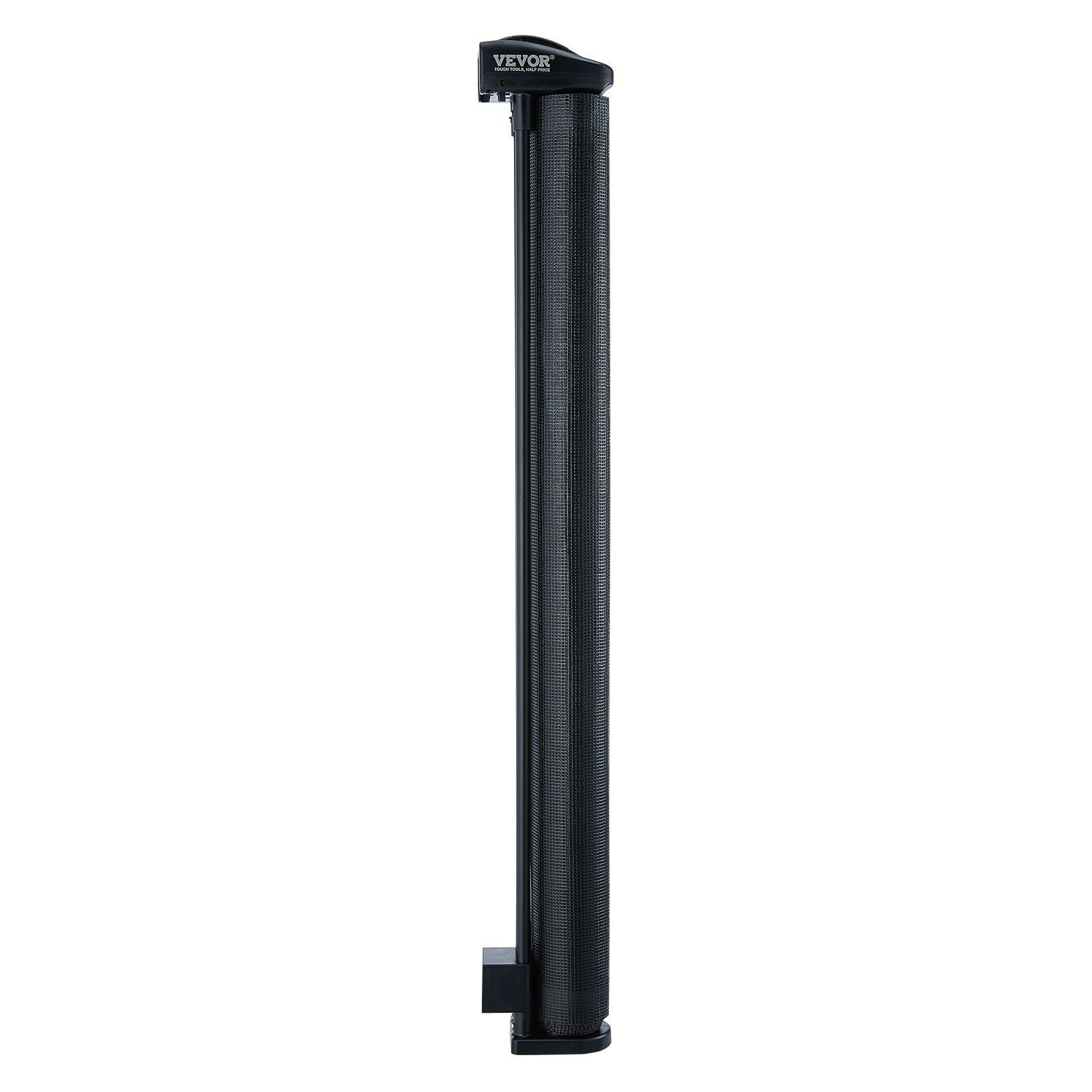Vevor Retractable Baby Gates For Stairs, Extends Up To 76.8' Wide, Mesh Dog Gate For The House, 34' Tall Extra Wide Child Safety Gates For Doorways, Hallways, Pet Cat Gate Indoor & Outdoor, Black