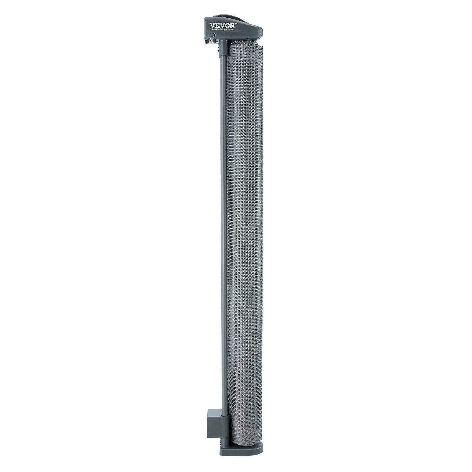 Vevor Retractable Baby Gates For Stairs, Extends Up To 116' Wide, Mesh Dog Gate For The House, 34' Tall Extra Wide Child Safety Gates For Doorways, Hallways, Pet Cat Gate Indoor & Outdoor, Gray