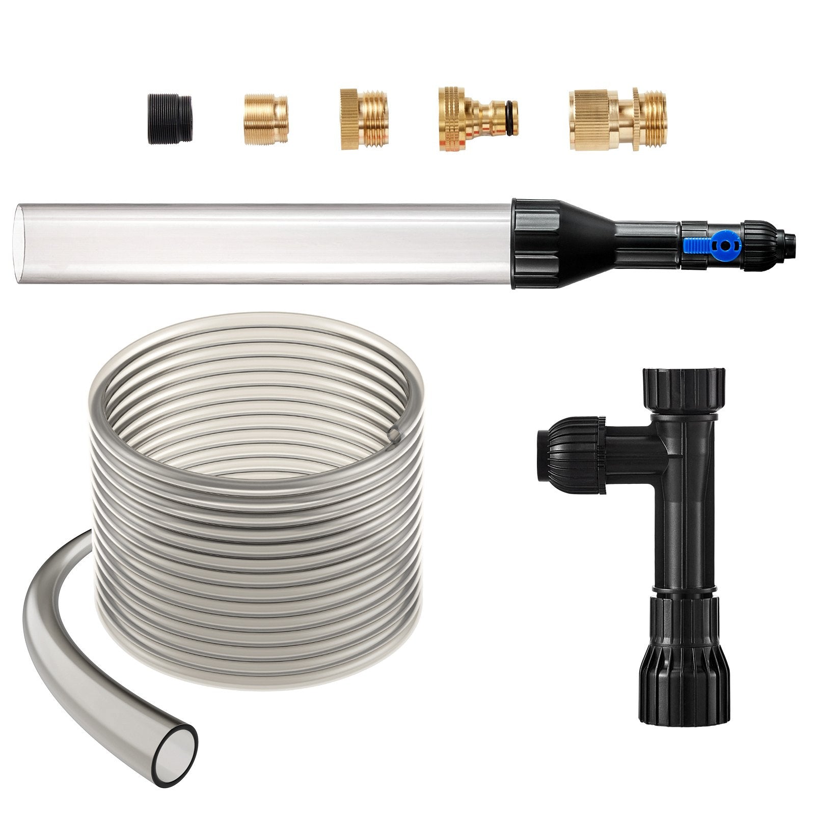 Vevor Aquarium Vacuum Gravel Cleaner, 25 Ft Pvc Hose Fish Tank Vacuum Gravel Cleaner, Siphon Fish Tank Cleaner Vacuum, 3 Types O