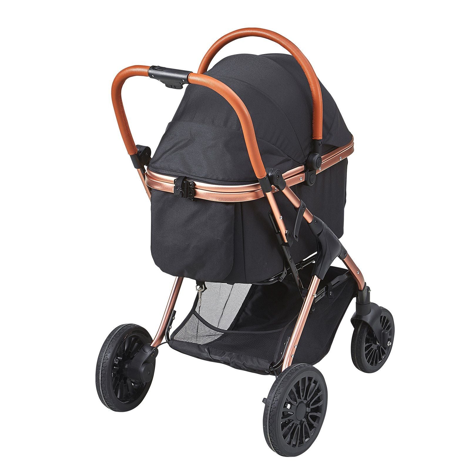 VEVOR Pet Stroller, 4 Wheels Dog Stroller Rotate with Brakes, 66 lbs Weight Capacity, Puppy Stroller with Detachable Carrier, St