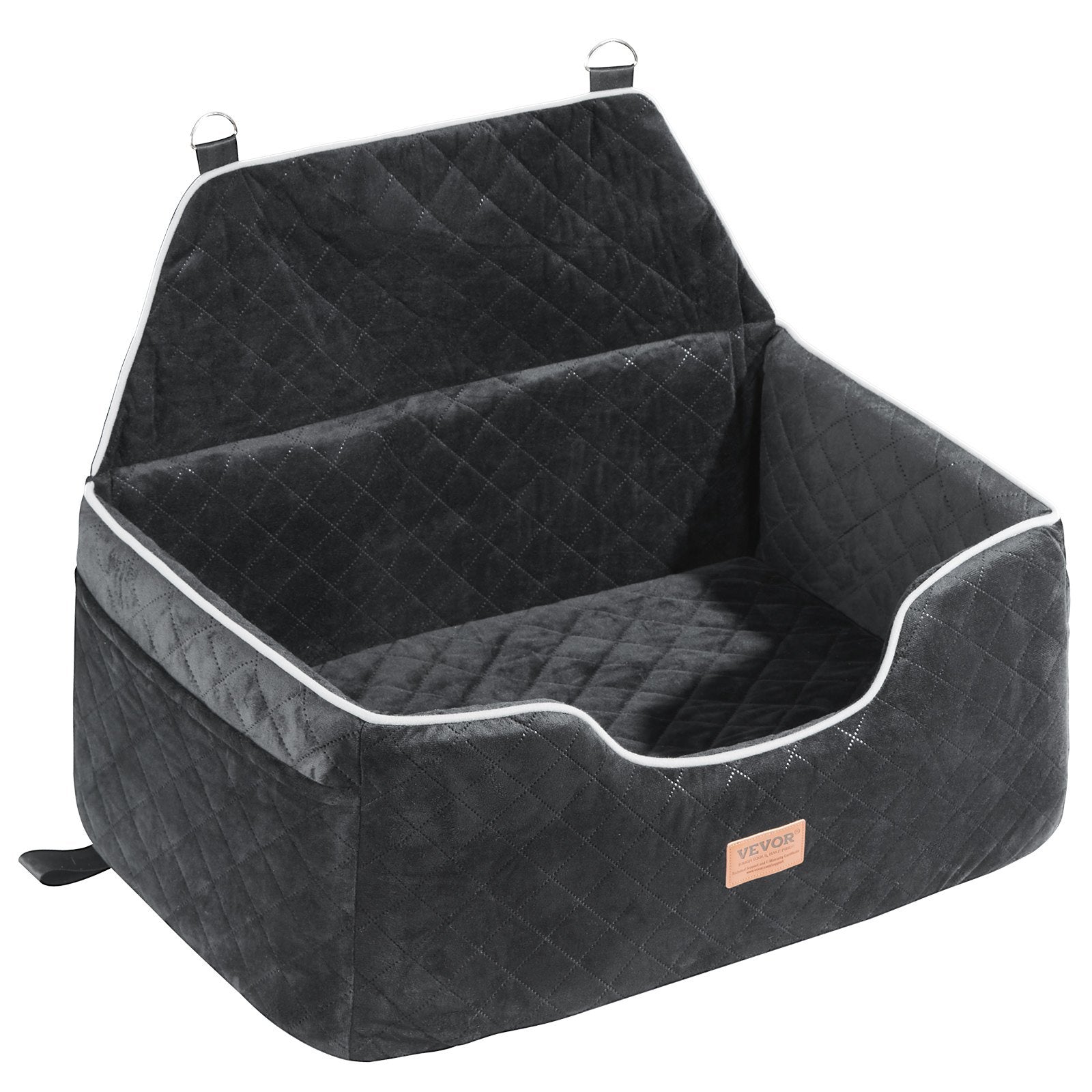 Vevor Dog Booster Car Seat Pet Car Seat For Medium Large Dog Up To 55 Lbs Black