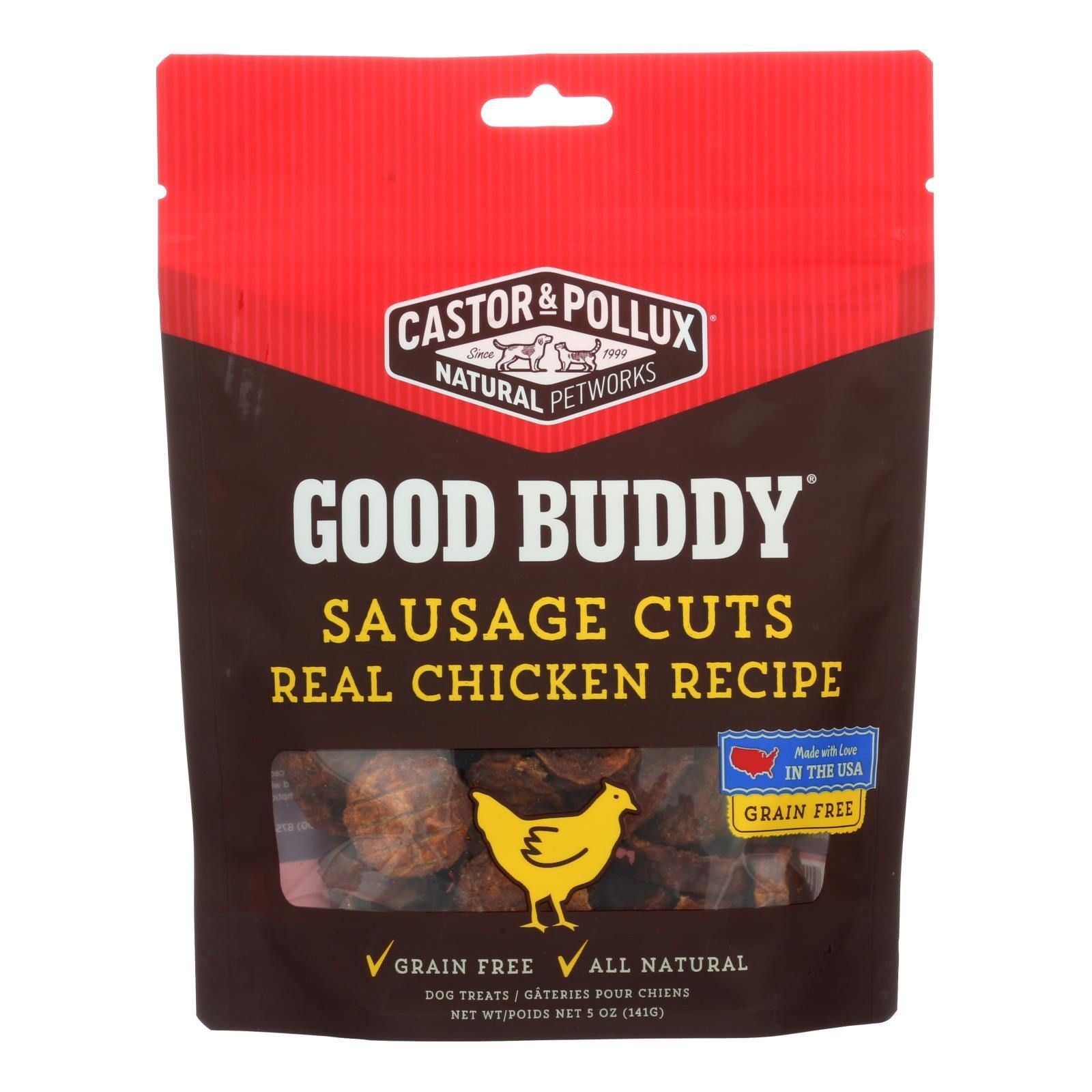 Castor and Pollux - Good Buddy Sausage Cuts - Real Chicken Recipe - Case of 6 - 5 oz.(D0102HX7RXG.)
