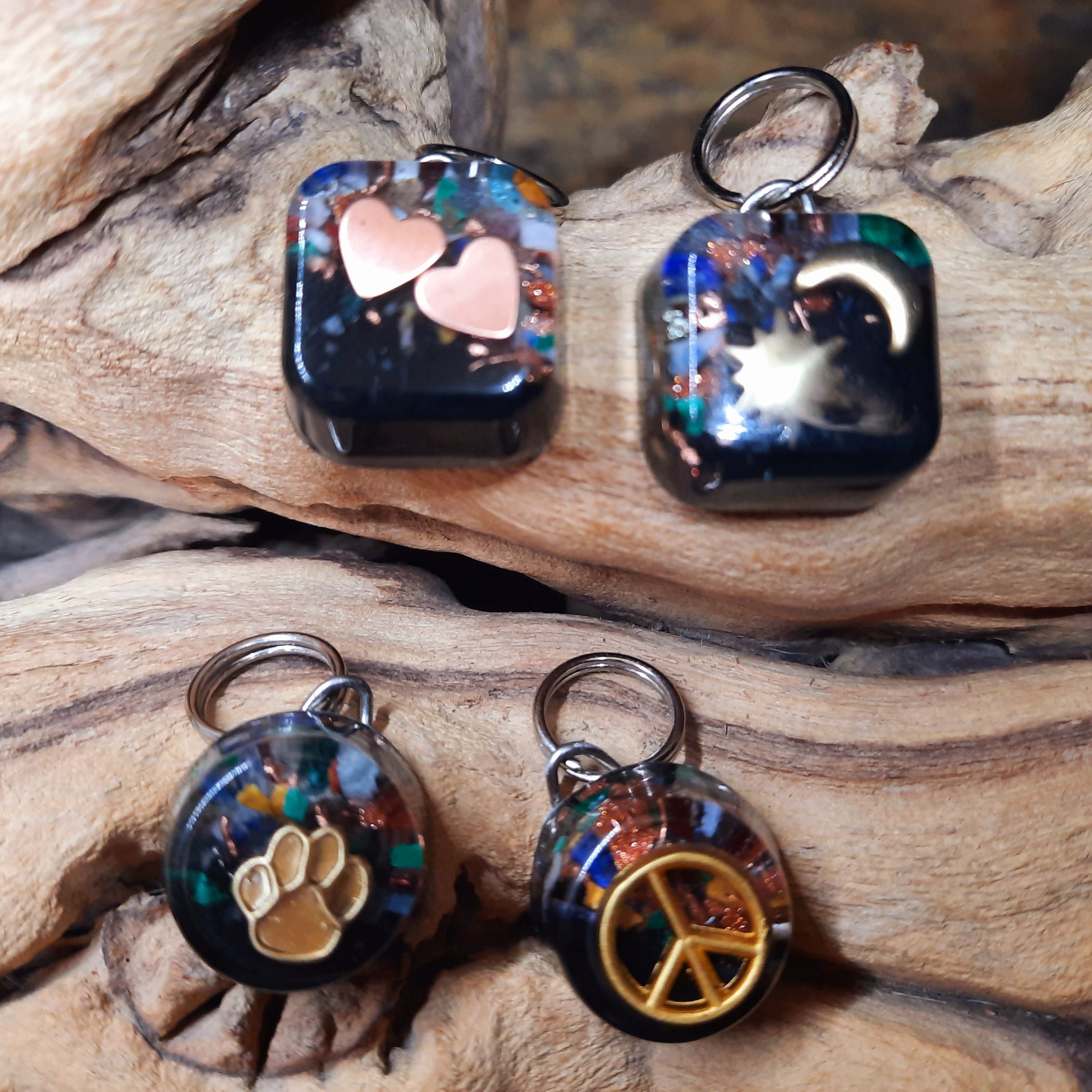 calming Dog charms EMF 5g Protection under 30 pounds Paw Print chakra crystals(D0102HXUE8T)