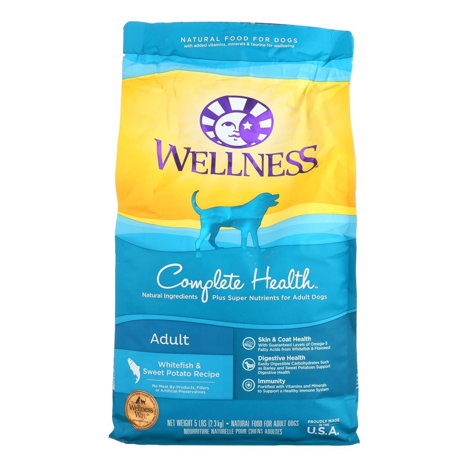 Wellness Pet Products Dog Food  Whitefish and Sweet Potato Recipe  Case of 6  5 lb.(D0102HXW80J.)