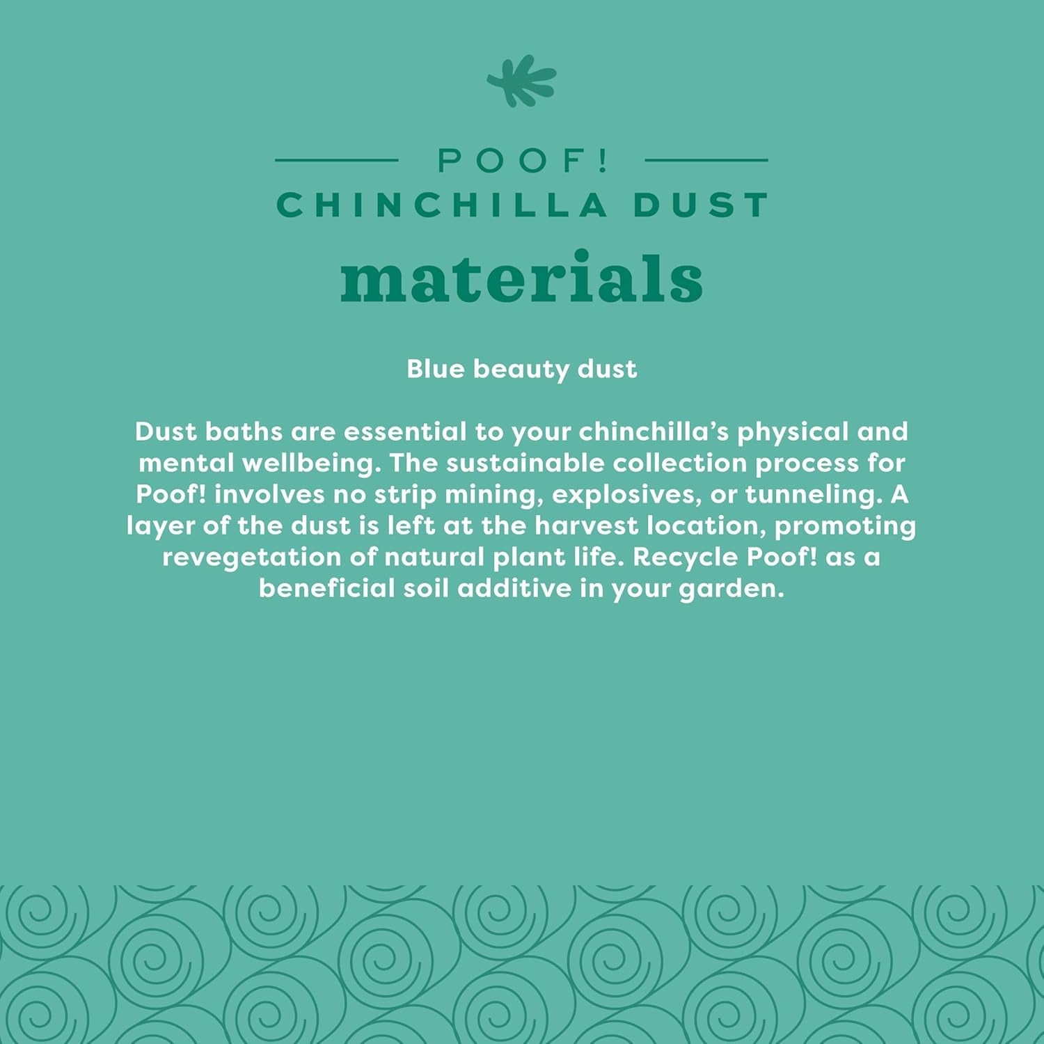 Oxbow POOF! Chinchilla Dust Bath Natural Blue Beauty Grooming Powder 2.5lb