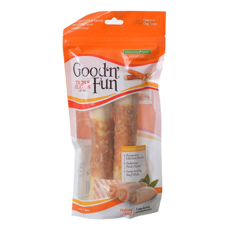 Healthy Hide Goodn Fun TripleFlavor Chews Beef, Pork and Chicken