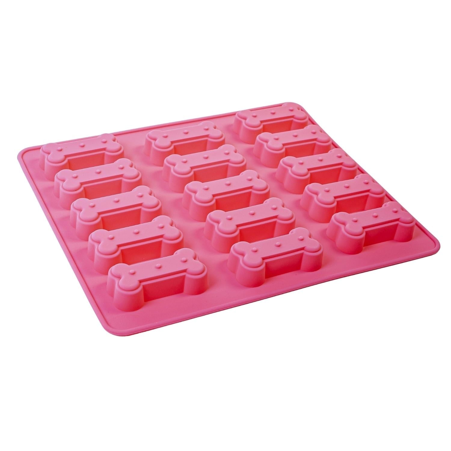 3-in-1 Dog Bone Silicone Treat Baking Tray for Healthy, Homemade Dog Treats and More