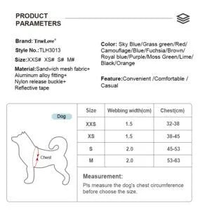 TrueLove TLH3013 Mesh Dog Harness - Royal Blue