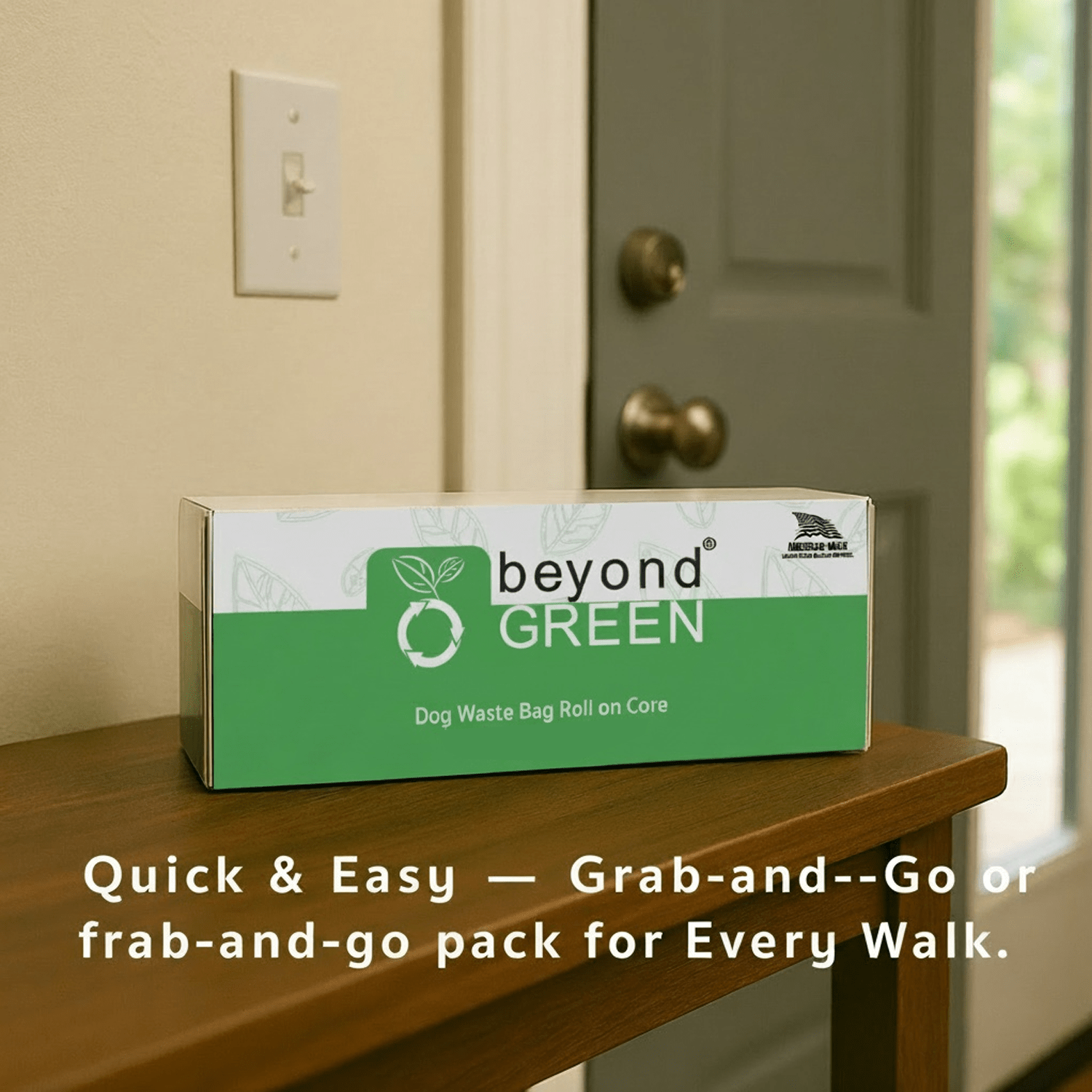 Dog Waste Bags – 200-Count Core Roll 8" x 13" | Bulk Refill | Made in USA | beyondGREEN