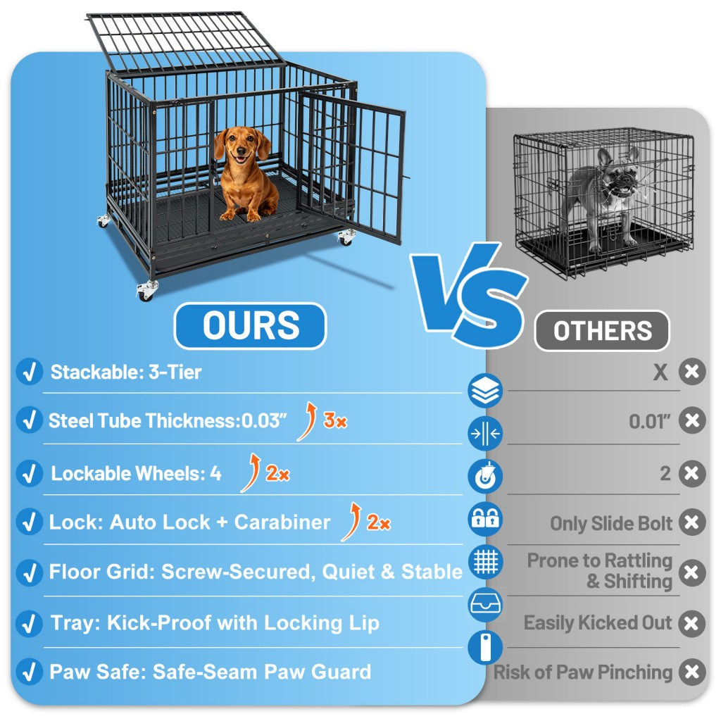 37 Stackable Heavy Duty Dog Kennel 371D08