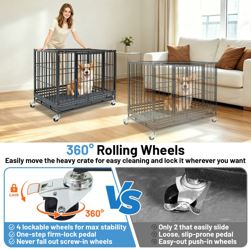37 Stackable Heavy Duty Dog Kennel 371D08