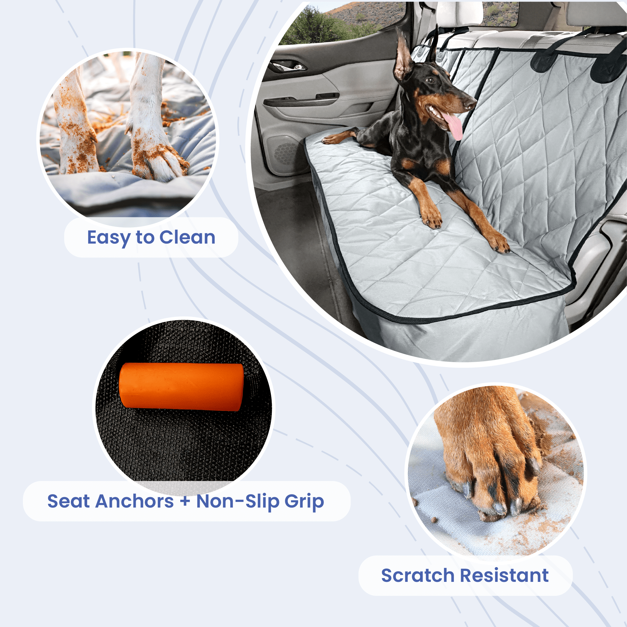 Rear Seat Cover for Fold Down Seats - No Hammock - Regular