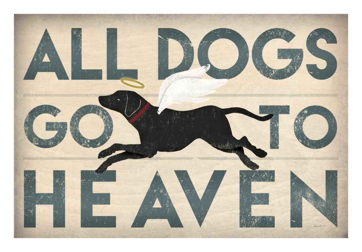 All Dogs Go To Heaven I Paper Art26Inch X18Inch 