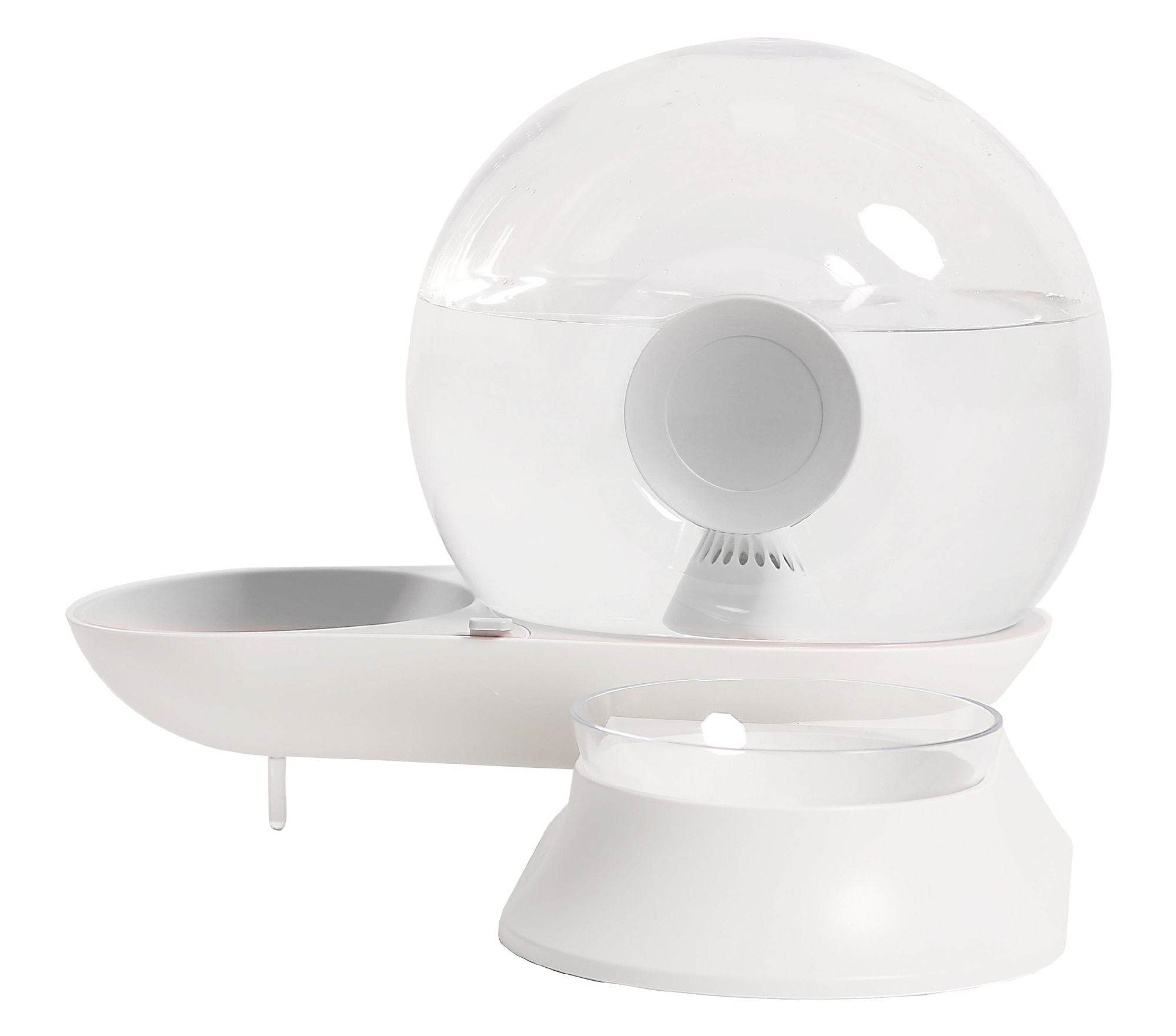 Auto-Myst Automatic Gravity Pet Water Dispenser - 2-in-1 Filtered Water & Food Bowl System with 2.8L Capacity