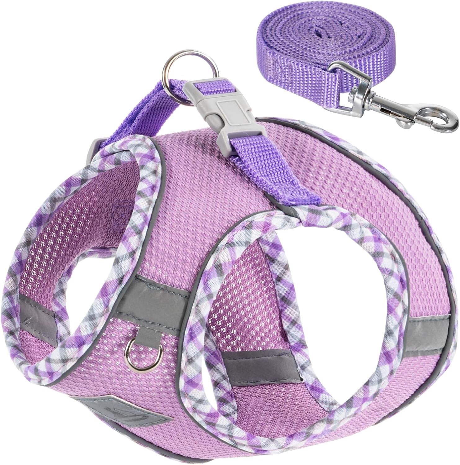 Dog Harness and Leash Set No Pull Reflective Step In Adjustable Small Dogs Cats