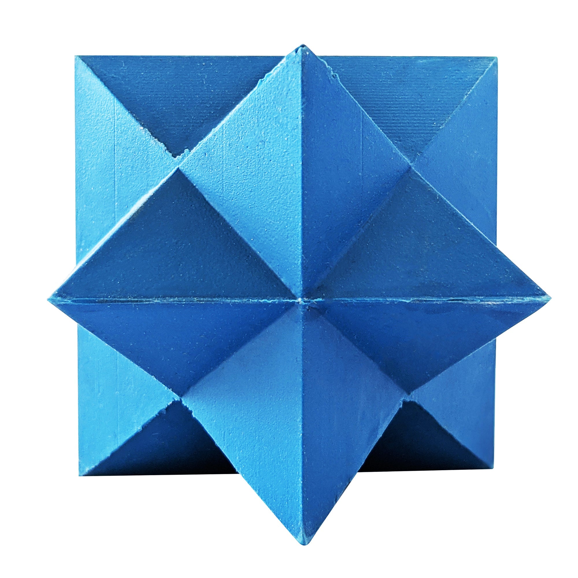Blue Star-Shaped Natural Rubber Dog Chew Toy, 3.3 in