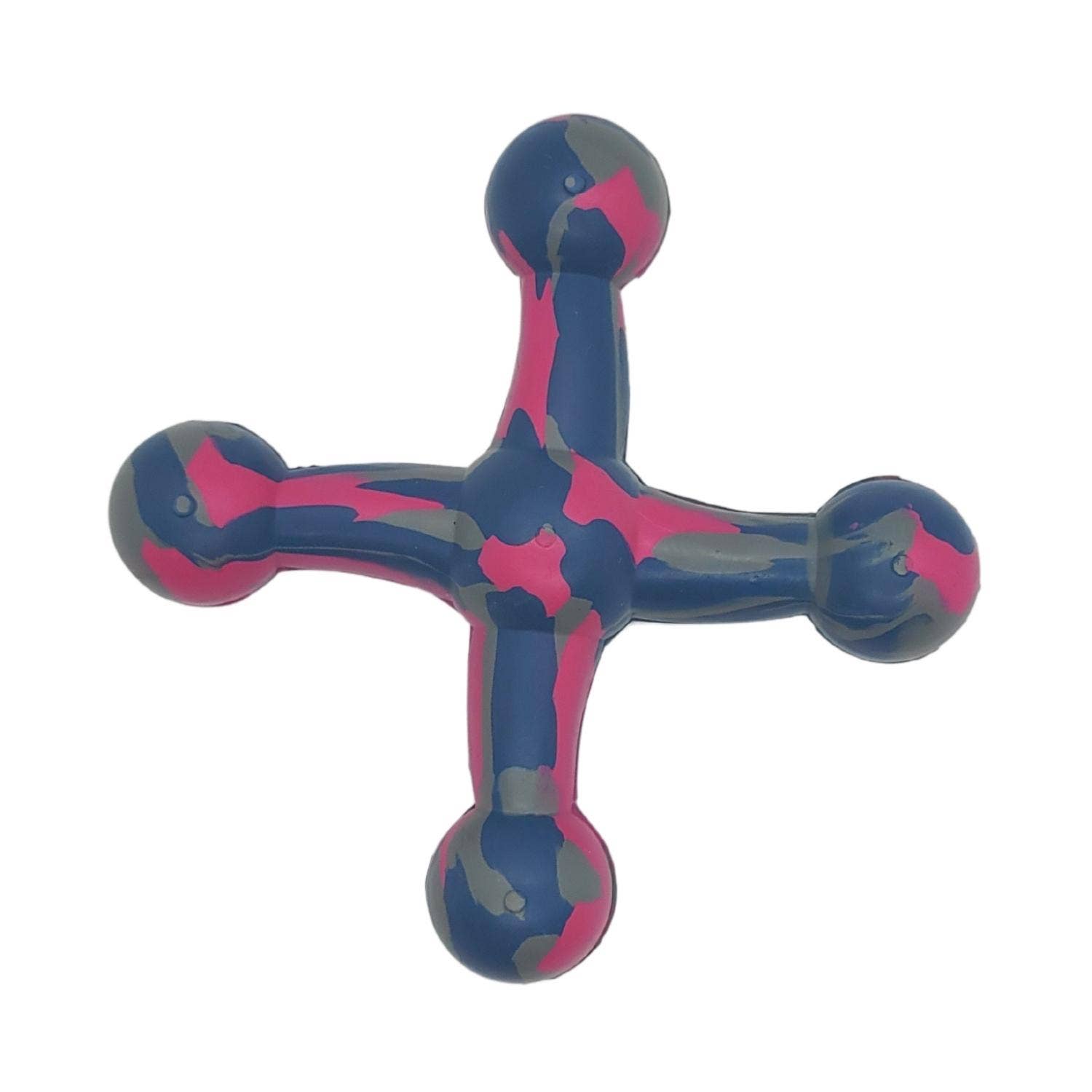 Natural Rubber Jack Dog Toy, 6.5 × 6.5 in