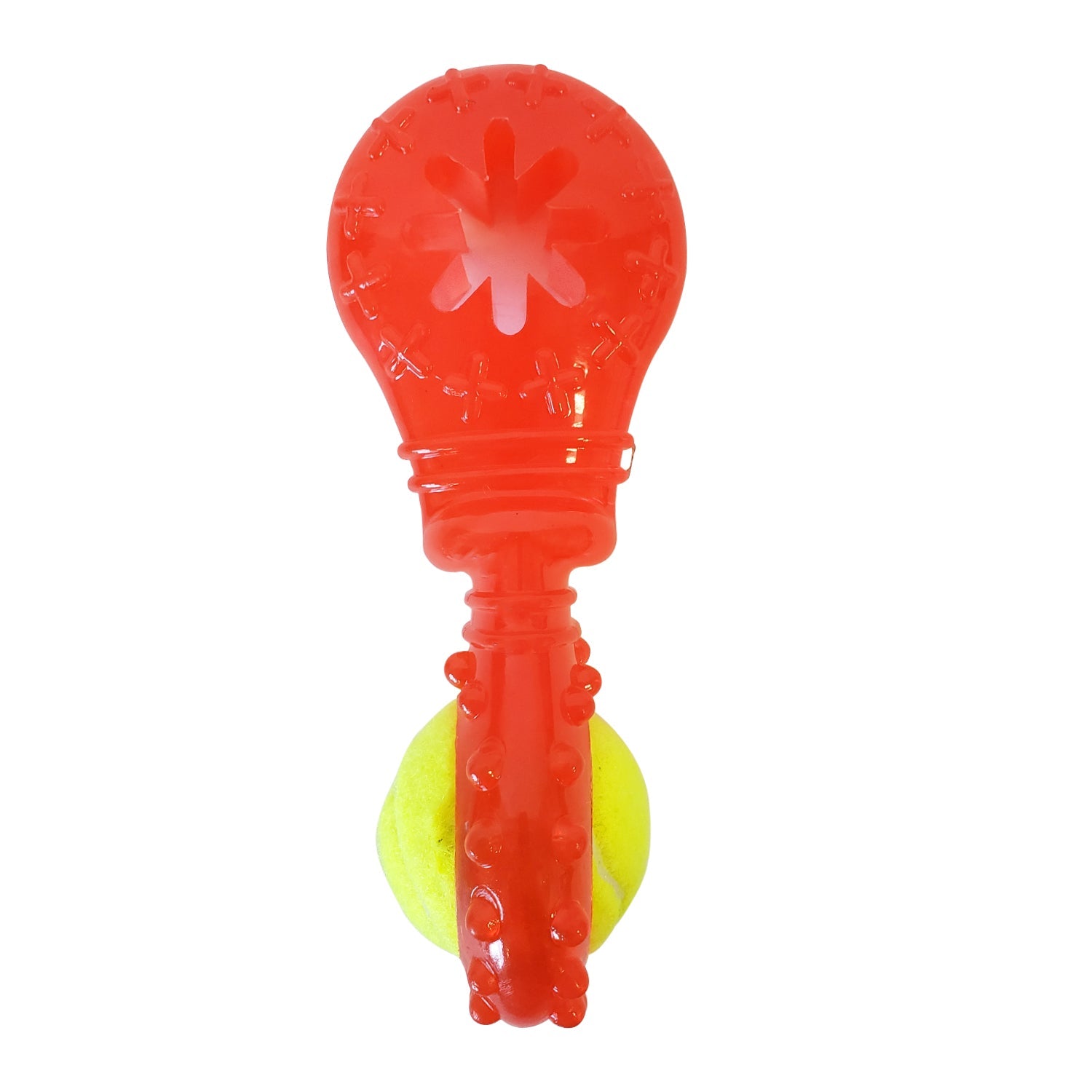TPR Interactive Dog Chew Toy with Detachable Squeaker & Treat Fill, 7.1 × 2.6 in