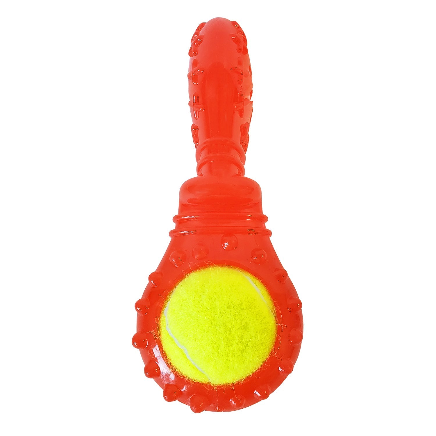 TPR Interactive Dog Chew Toy with Detachable Squeaker & Treat Fill, 7.1 × 2.6 in