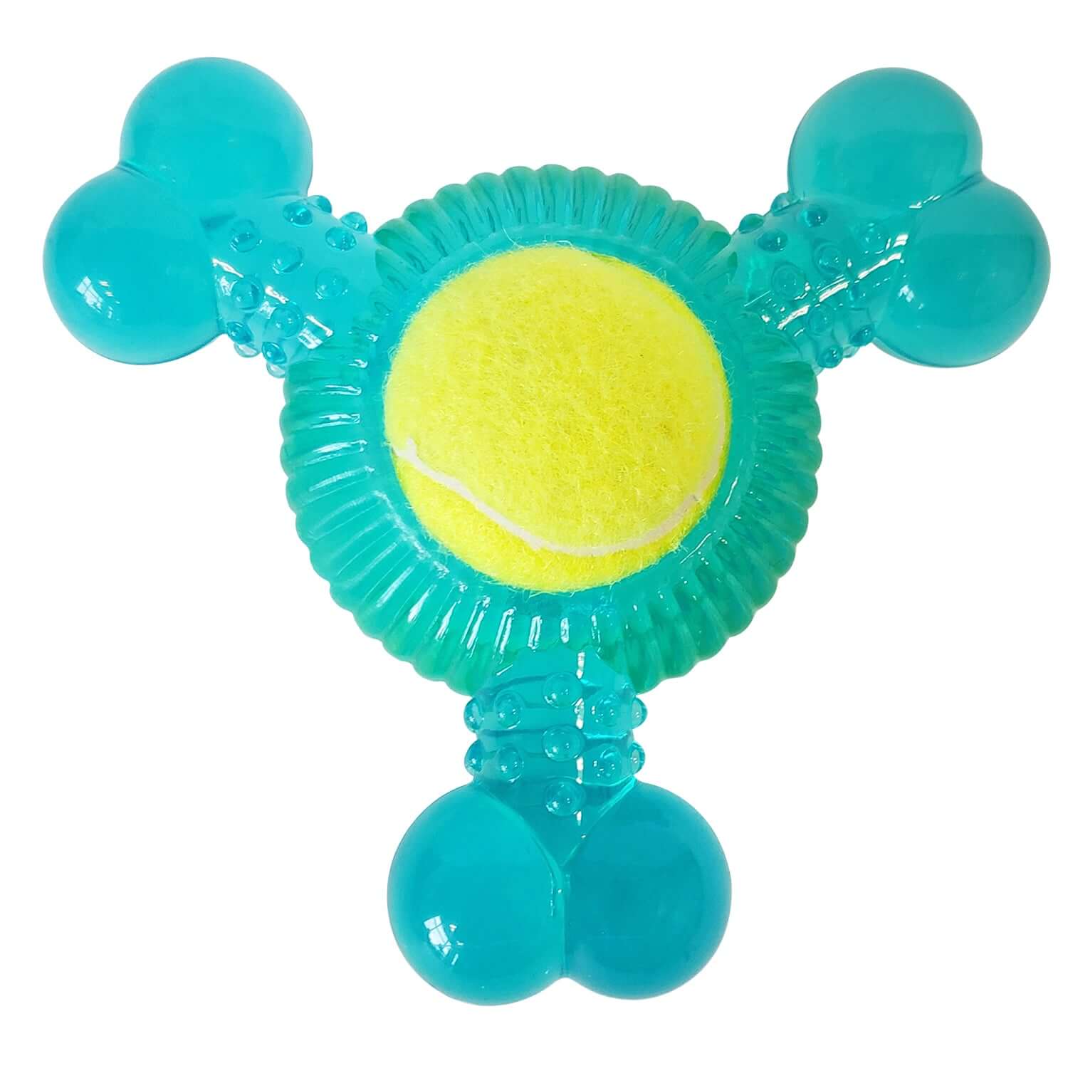 3-Bone TPR Dog Chew Toy with Removable Squeaker Balls