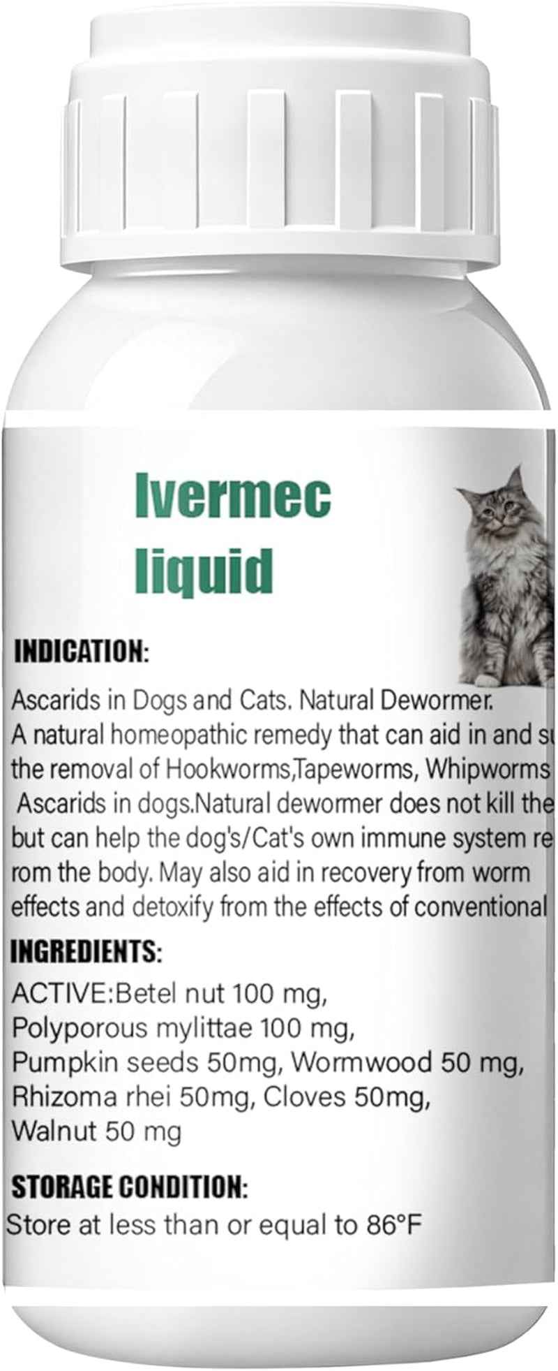 Cat Dewormer Liquid – Broad Spectrum Drops for Cats & Kittens, 120ml