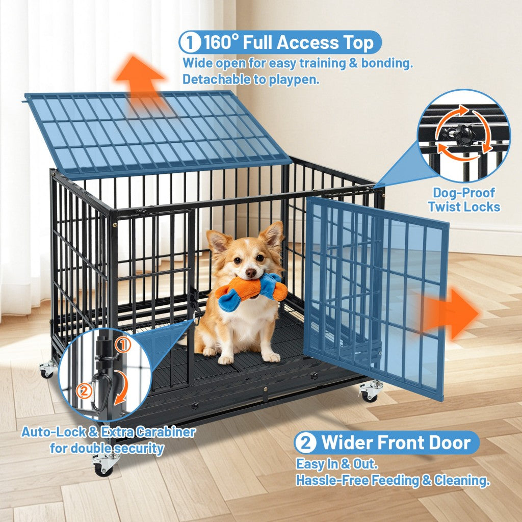 37 Stackable Heavy Duty Dog Kennel 371D08